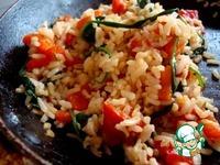 Рис с печеным перцем и шпинатом ингредиенты