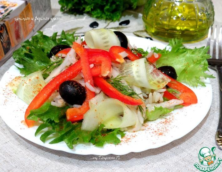 Рецепт: Салат из риса с овощами