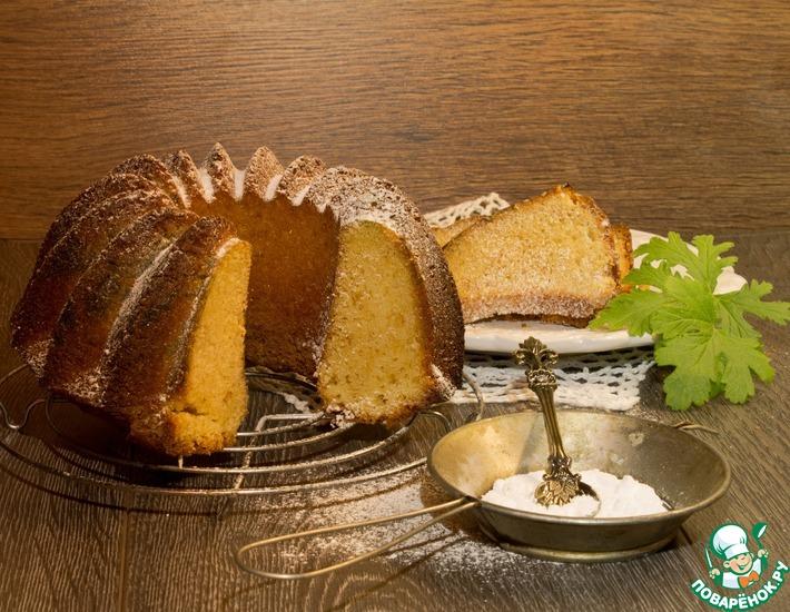 Рецепт: Масляный кекс с ароматом герани