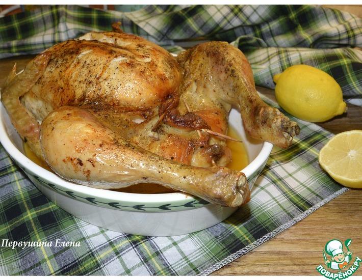 Рецепт: Курица чесночно-имбирная с черносливом