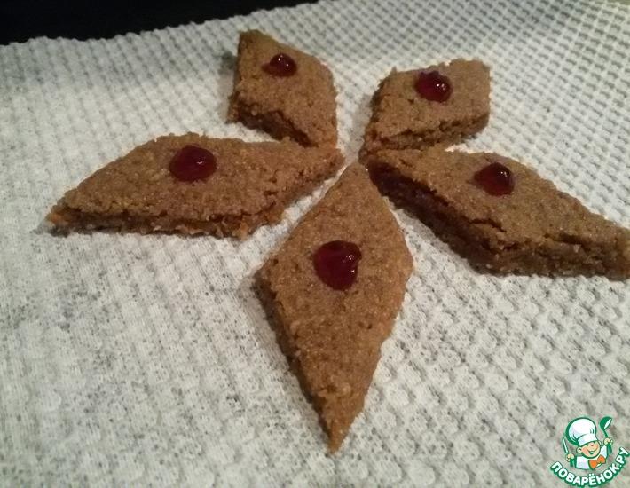 Рецепт: Шоколадное песочное печенье с геркулесом