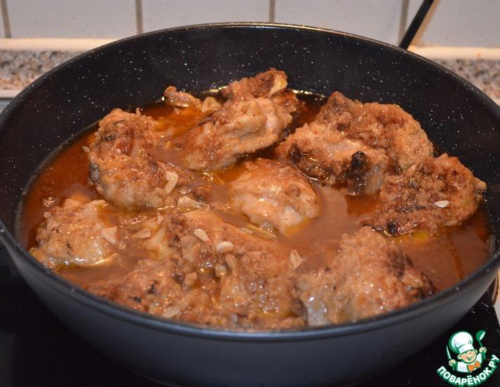 Рецепт: Курица в кисло-остром соусе