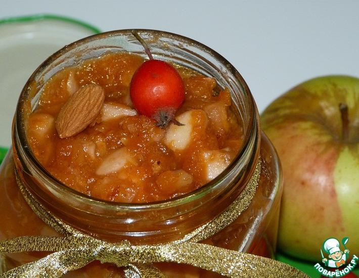 Рецепт: Начинка для пирога из боярышника, яблок и миндаля