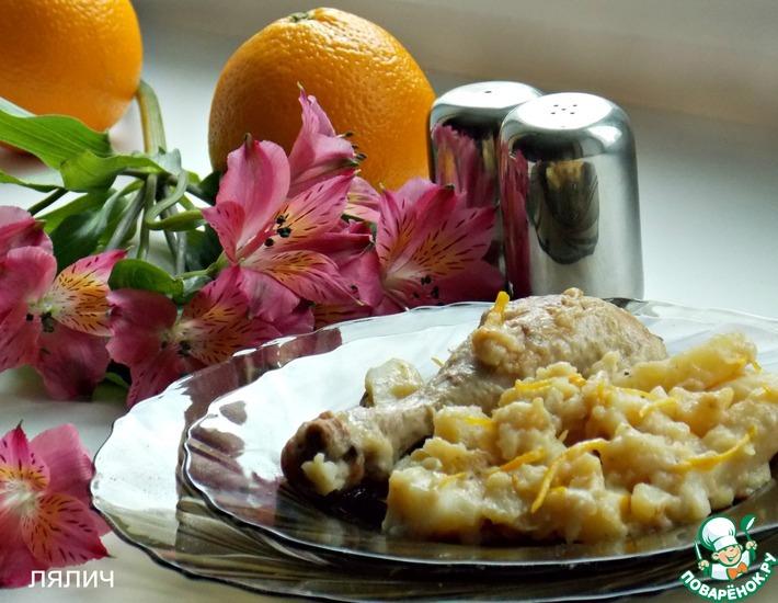 Рецепт: Апельсиновое рагу с картофелем и курицей
