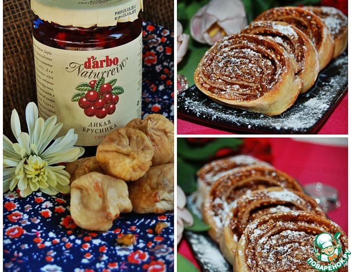 Рецепт: Печенье с инжиром и брусничным соусом D'arbo