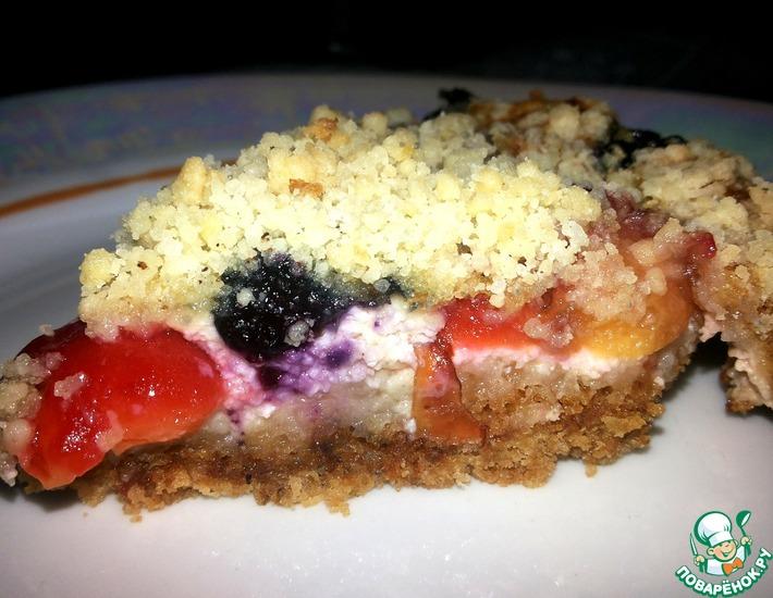 Рецепт: Творожный пирог с ягодами