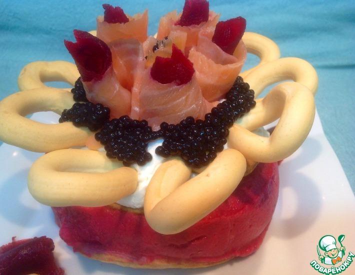 Рецепт: Торт закусочный с лососем  Осенние краски