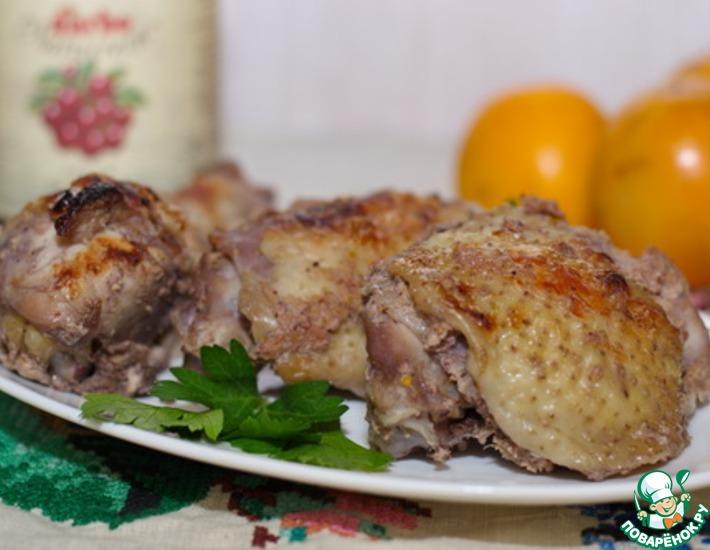 Рецепт: Курица в соусе Хурма-брусника