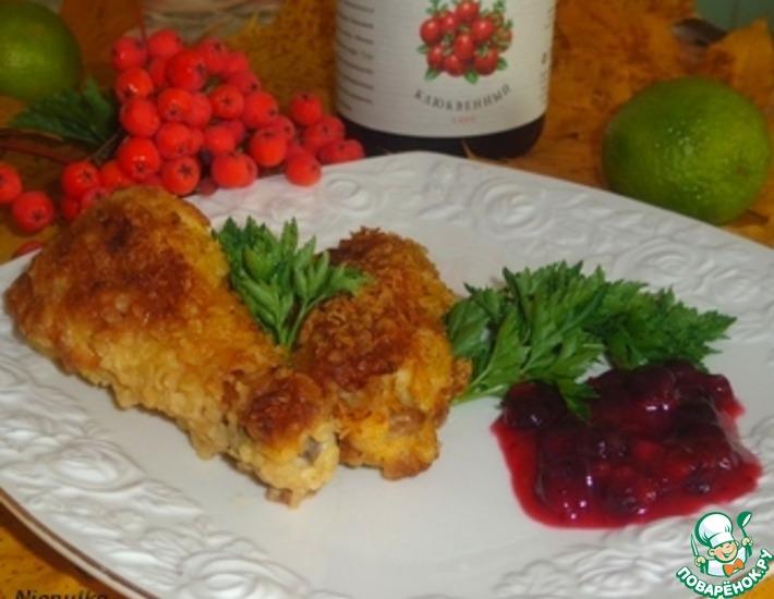 Рецепт: Куриные крылышки под ягодно-цитрусовым соусом
