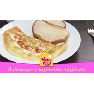 Яичница с куриной грудкой