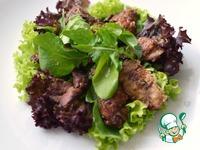 Салат из куриной печени с брусничным желе ингредиенты