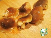 Мясные грибы на подушке из коричневого риса ингредиенты