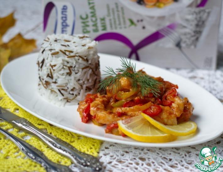 Рецепт: Стир-фрай из рыбы с болгарским перцем