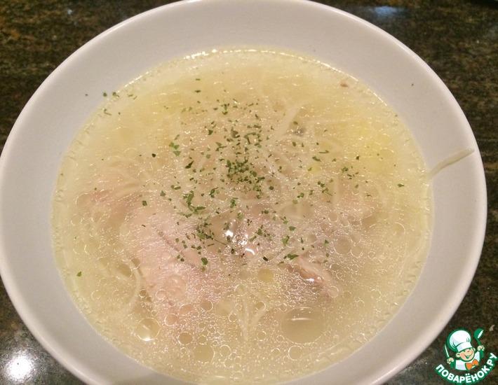 Рецепт: Куриный суп с домашней лапшой