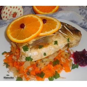Запеченная рыба Цитрусово-овощная фантазия с клюквенным соусом D'arbo