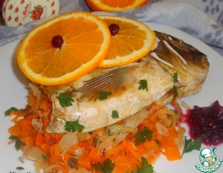 Рецепт: Запеченная рыба Цитрусово-овощная фантазия с клюквенным соусом D'arbo