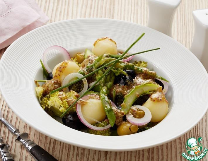 Рецепт: Марокканский картофельный салат с маслинами и оливками