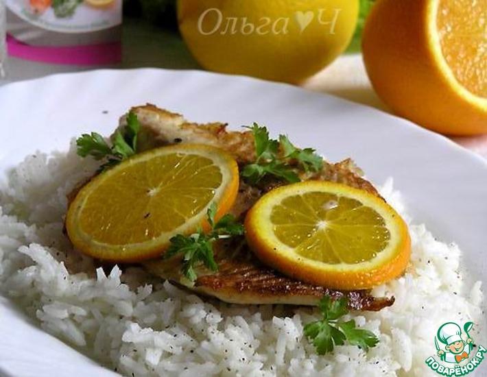 Рецепт: Тилапия с апельсином и рисом