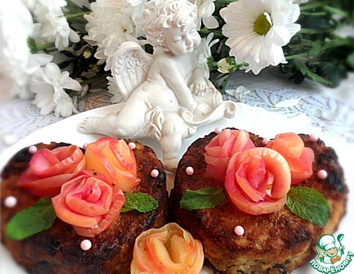 Рецепт: Овсяно-творожные кексы с яблоками Завтрак для любимого