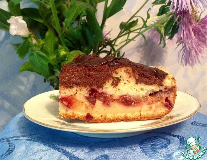 Рецепт: Пряный сливовый пирог с шоколадом Купеческий
