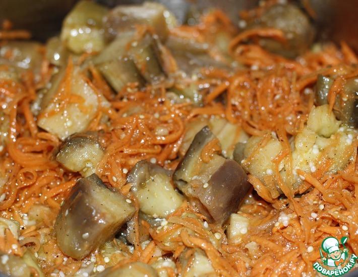 Рецепт: Баклажаны по-корейски с морковью