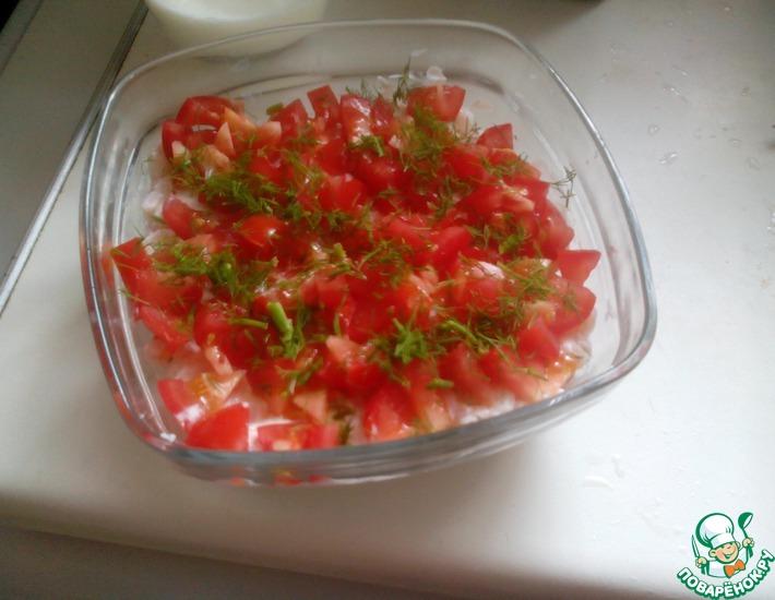 Рецепт: Творожный салат с креветками