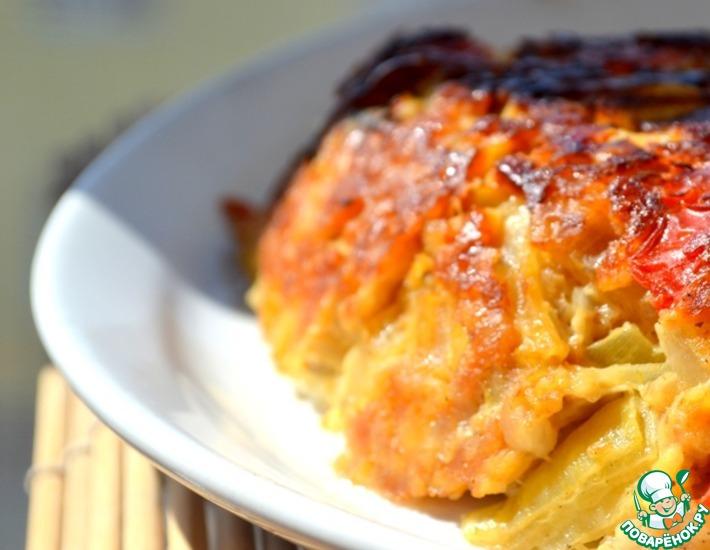 Рецепт: Мясной злаковый пирог с томатами и базиликом