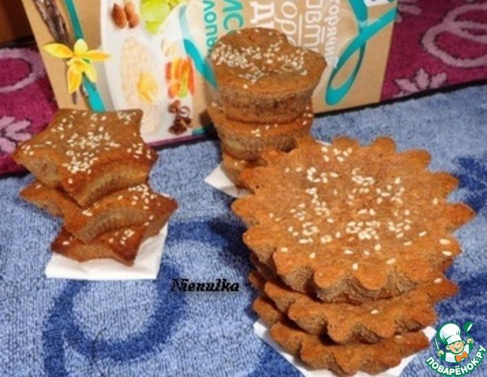 Рецепт: Шоколадно-творожные кексы с рисовой начинкой