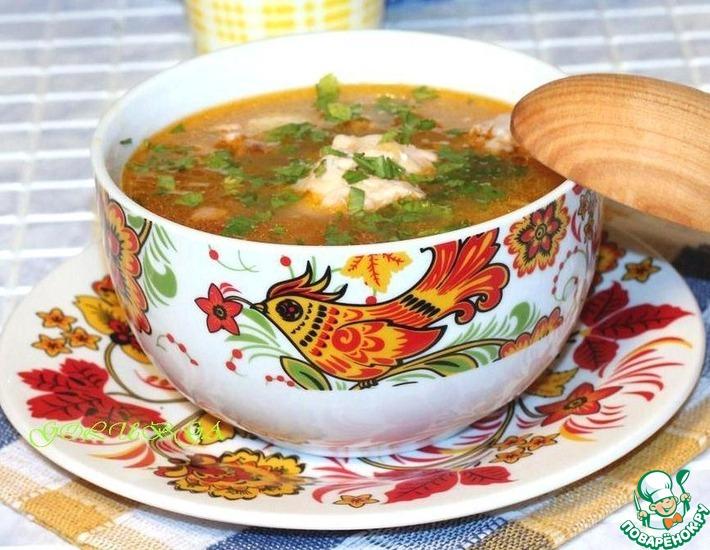 Рецепт: Суп куриный с томатом и сыром