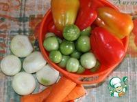 Салат из зелёных помидоров Осенний ингредиенты