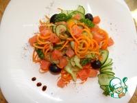 Морковный салат с огурцом и форелью ингредиенты