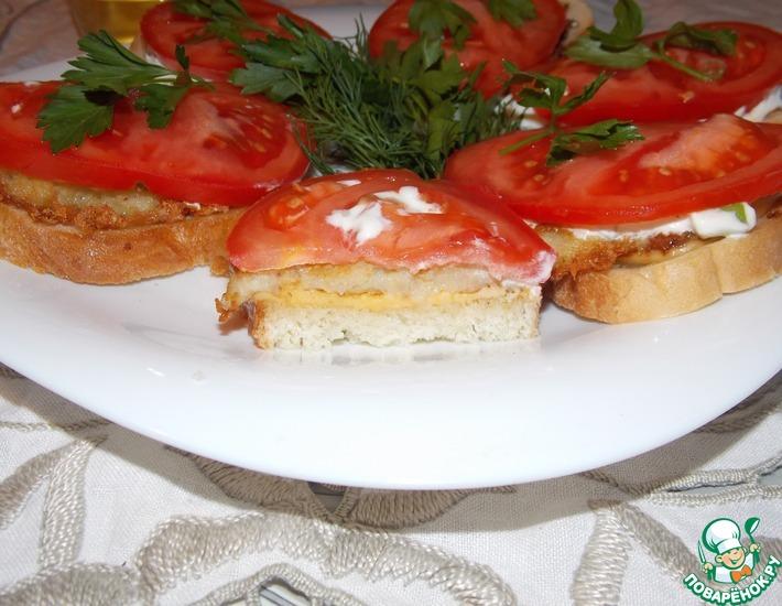 Рецепт: Теплый бутерброд с драниками и сыром