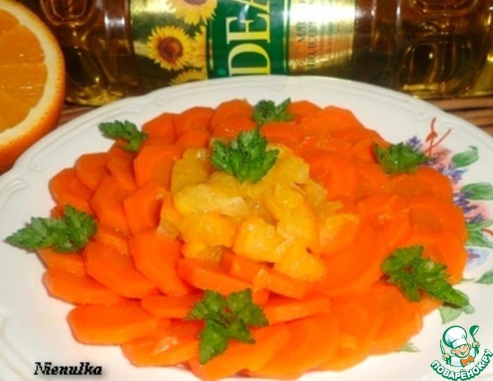 Рецепт: Морковь с имбирём и апельсином