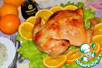 Рецепт: Курица в соево-апельсиновом соусе