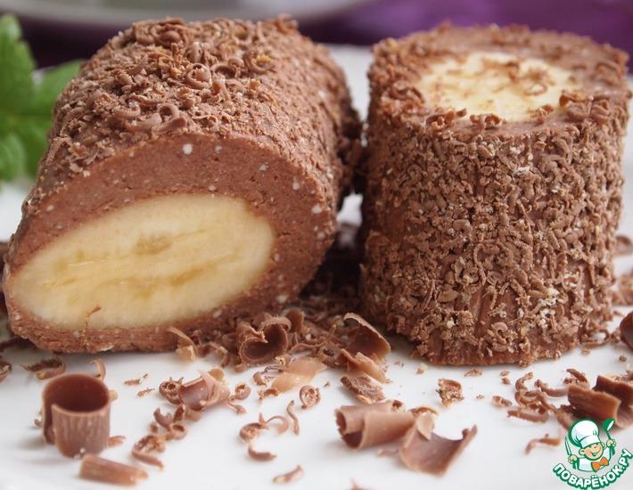 Рецепт: Творожно-шоколадный десерт с бананом