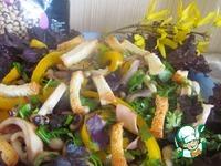 Горячий салат с кальмарами и фасолью ингредиенты