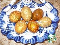 Яйца пасхальные в луковой шелухе Мраморные ингредиенты
