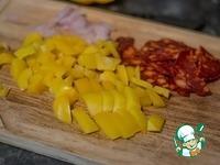 Тушеная курица с овощами и чоризо ингредиенты