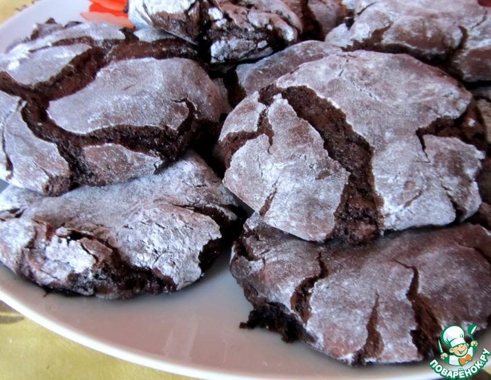 Рецепт: Шоколадное печенье без муки