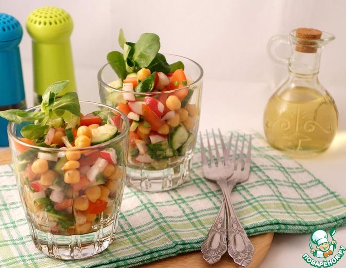 Рецепт: Весенний салат с нутом