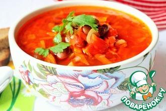 Рецепт: Мексиканский суп с фасолью