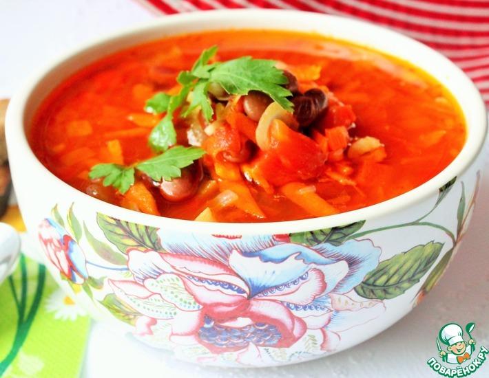 Рецепт: Мексиканский суп с фасолью