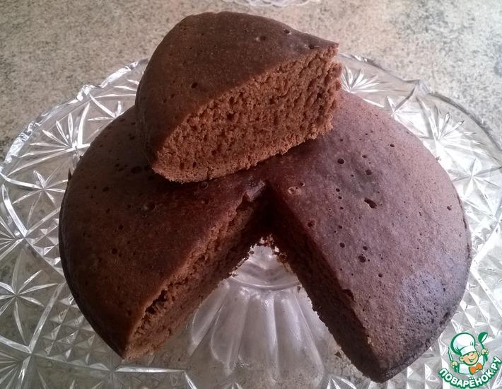 Рецепт: Постный шоколадный пирог в мультиварке