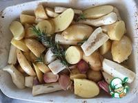Козлобородник, запеченный с картофелем и чесноком ингредиенты