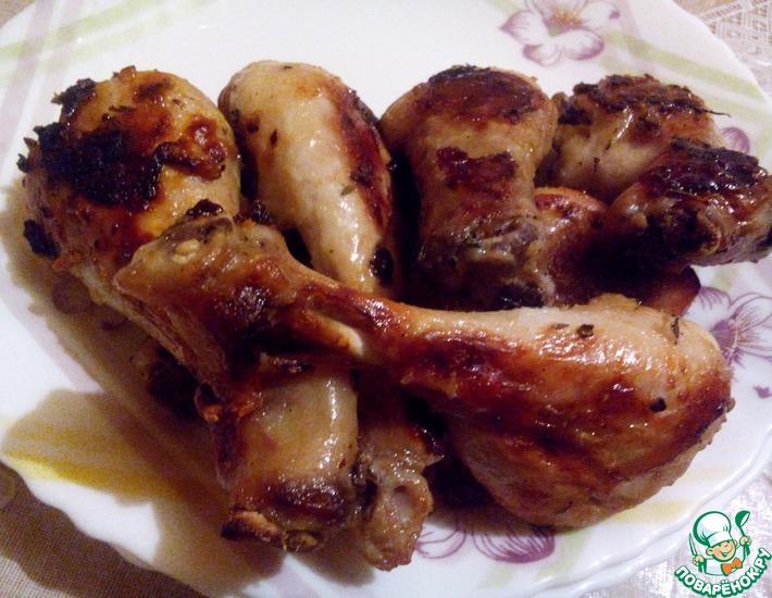 Рецепт: Куриные голени, маринованные в кефире