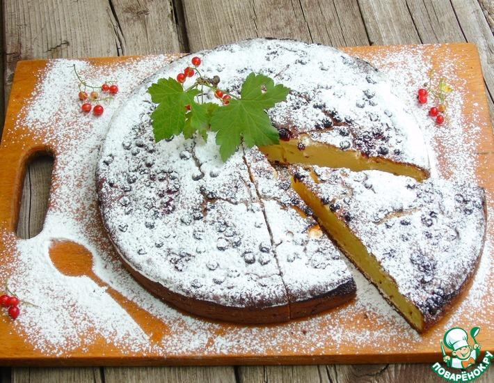 Рецепт: Пирог с рикоттой, белым шоколадом и ягодами
