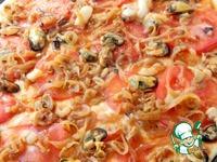 Пицца с морепродуктами и карамельным луком ингредиенты