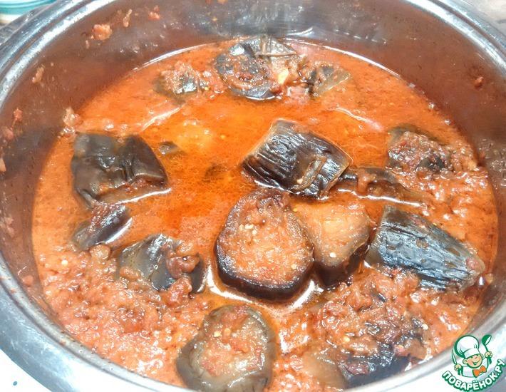 Рецепт: Баклажаны в томатном соусе по-армянски