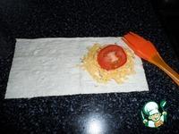 Конвертики из лаваша с помидорами и сыром ингредиенты