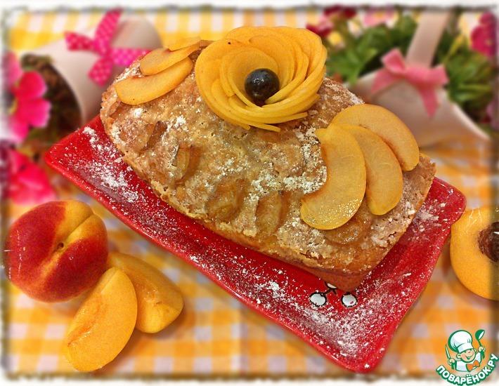 Рецепт: Персиковый пирог в сливочной заливке